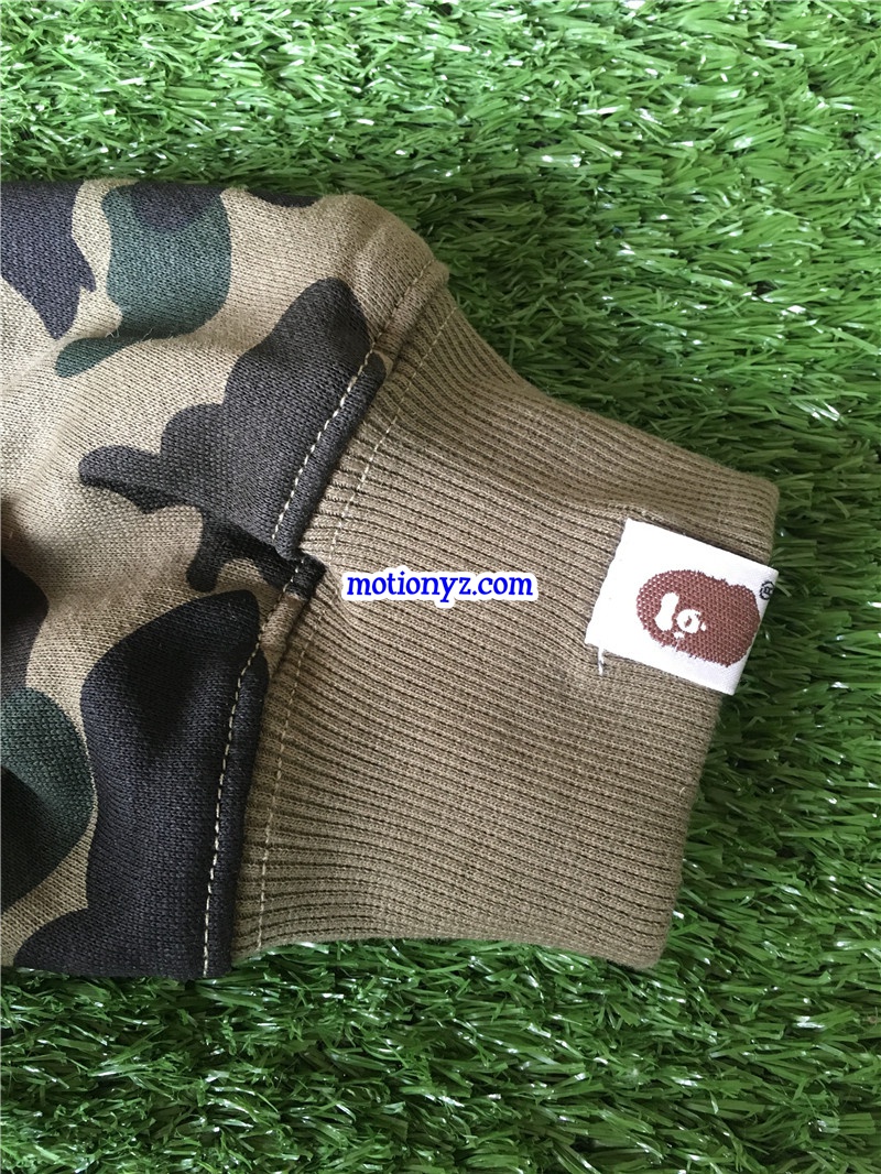 A Bathing Ape Shark Hoodies Green Camo